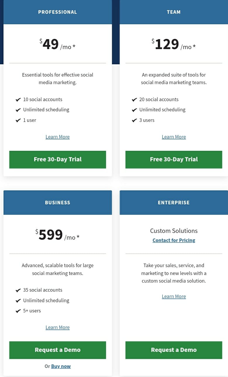 Hootsuite Pricing